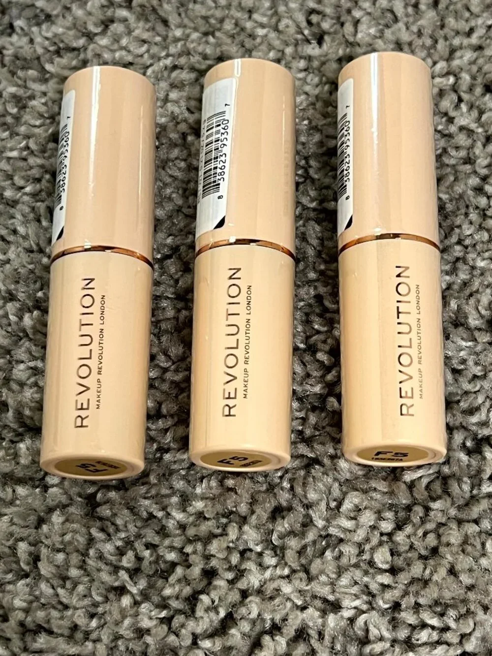 Makeup Revolution Fast Base Stick Foundation F5 3 Pack